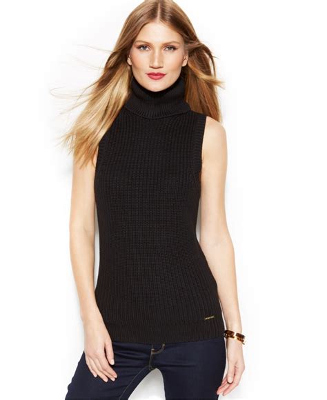 Michael Kors Turtleneck Sleeveless Sweaters for Women